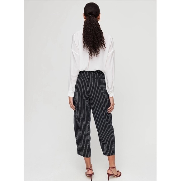 BABATON | Modesto Pinstripe Trouser Pants Black White Size 00 - Picture 4 of 12